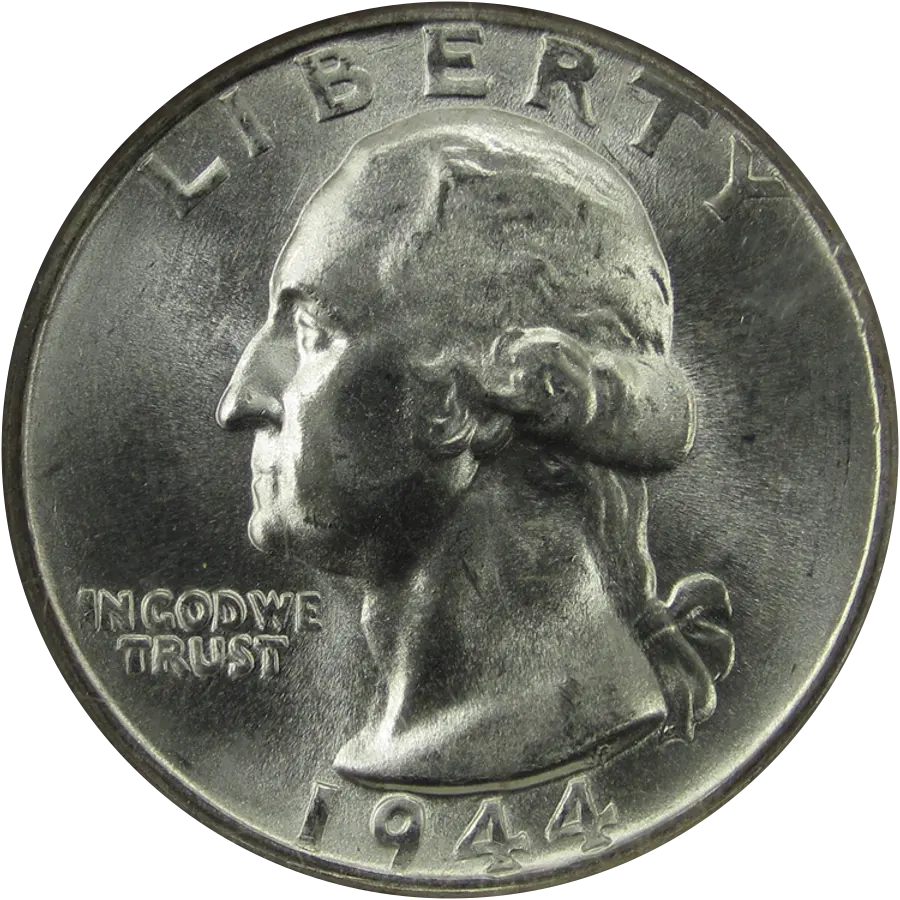 1944-S Washington quarter obverse, date 1944 visible