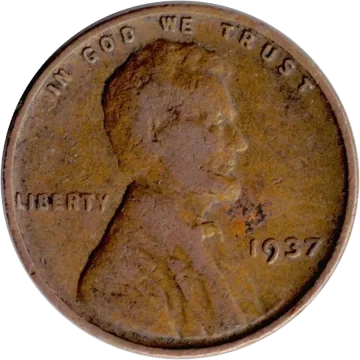 1937 Lincoln Wheat Cent