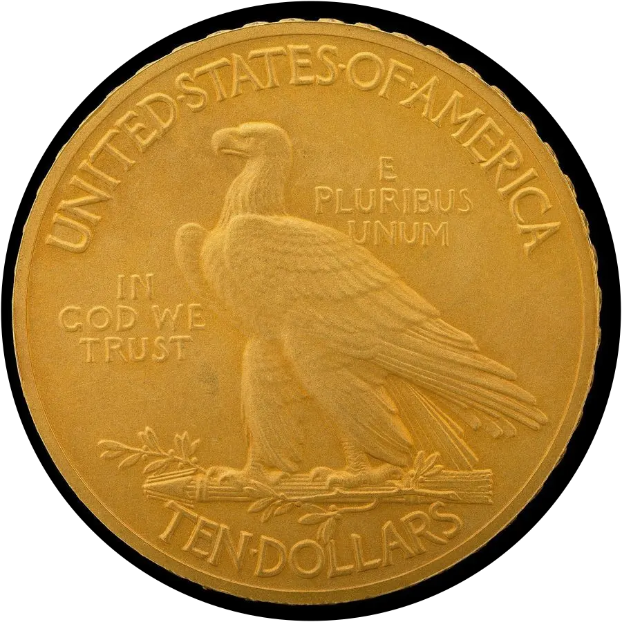 Indian Head eagle reverse: eagle standing on arrows with IN GOD WE TRUST