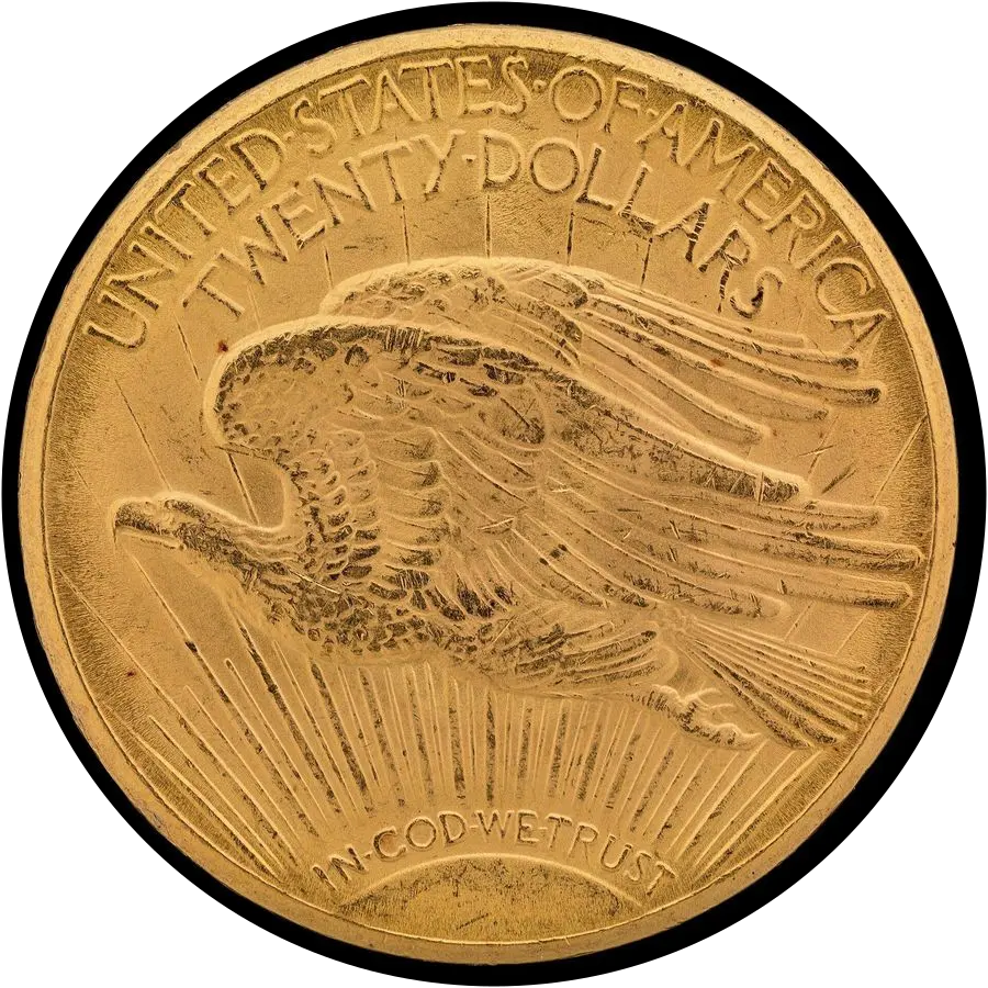 Saint-Gaudens double eagle reverse with IN GOD WE TRUST