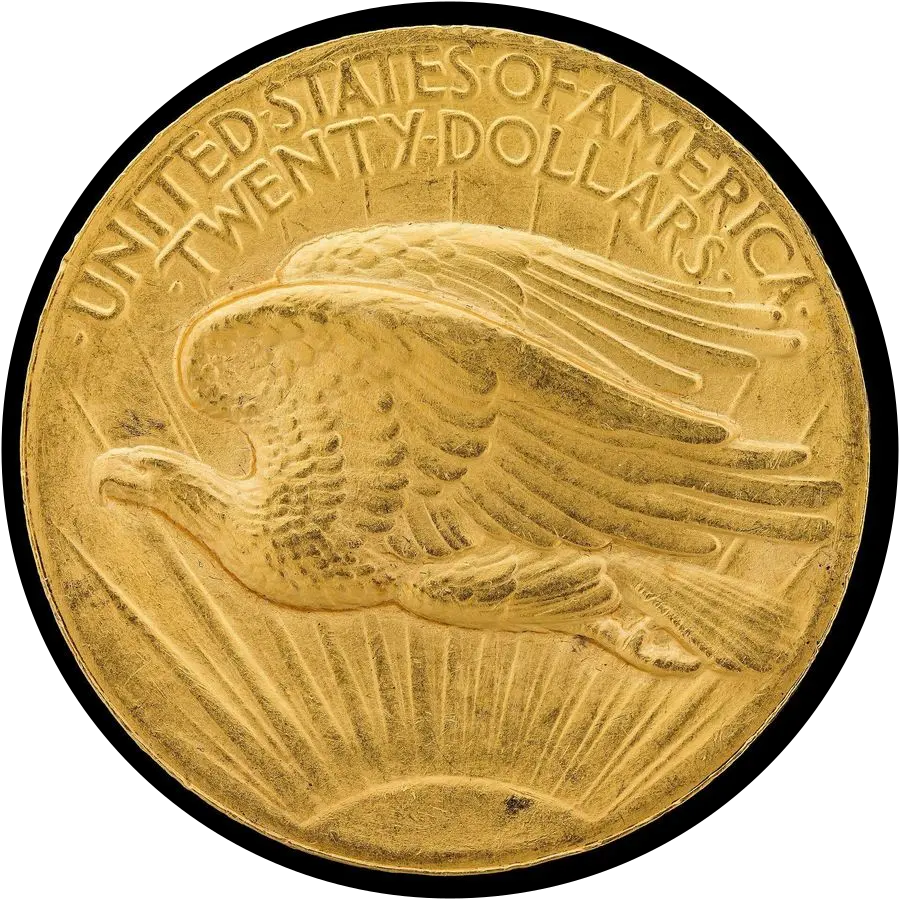 1907 High Relief Saint-Gaudens double eagle reverse