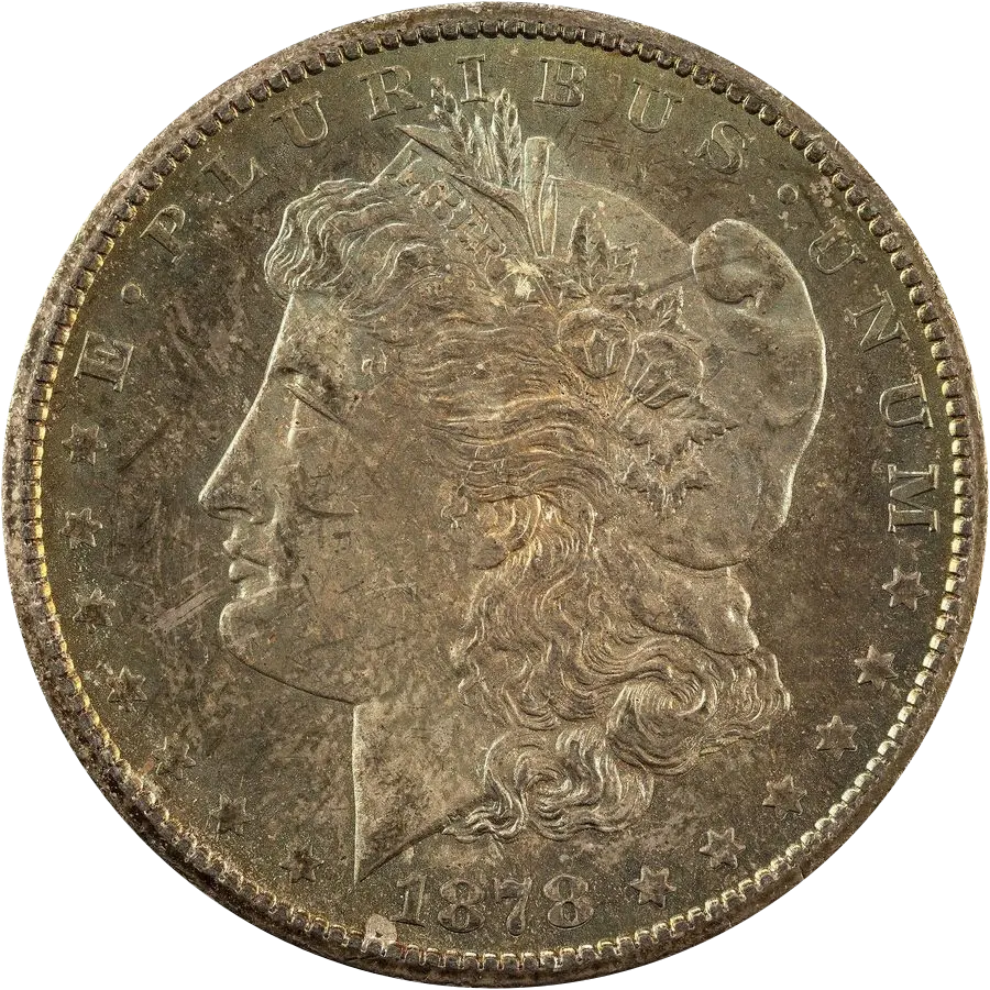 Morgan dollar obverse: Liberty head facing left