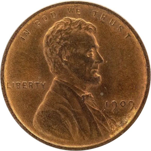 Lincoln cent obverse: Abraham Lincoln facing right
