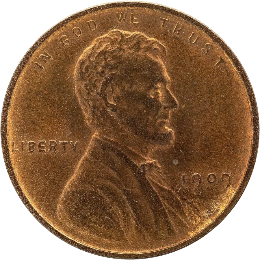 Lincoln cent obverse: Abraham Lincoln facing right